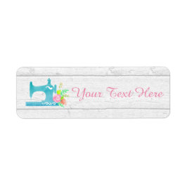 Sjofele Cottage Chic Naaimachine Rustiek Hout Etiket