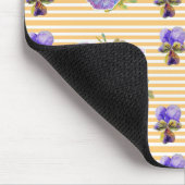 Sjofele gele driekleur viooltje bloemige computer muismat (Hoek)