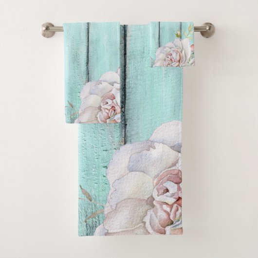 Sjofele landelijke chic badkamer handdoek set (Insitu)