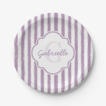Sjofele paarse geschilderde strepen monogram en na