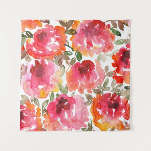 Sjofele rode rozen, naadloos patroon. wandkleed (Voorkant)