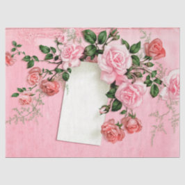 Sjofele Roze Bloem Serie Ontwerp 10 Tissuepapier