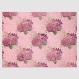 Sjofele Roze Bloemenserie Design 11 Tissuepapier