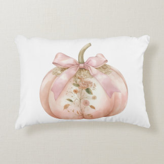 Sjofele Roze Bloemige Pompoen Coquette Herfst Accent Kussen