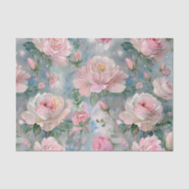 Sjofele Roze Chic Bloemige Vintage Tissuepapier