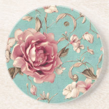 Sjofele Roze en Witte Bloemen op Teal