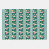 Sjofele Roze Groene Tuin Inpakpapier Vel (Voorkant 3)