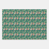 Sjofele Roze Groene Tuin Inpakpapier Vel (Voorkant 3)