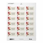 Sjofele Roze Roos Etiket (Full Sheet)