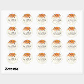 Sjofele Roze Roos Ronde Sticker (Vel)
