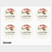 Sjofele Roze Roos Ronde Sticker (Vel)