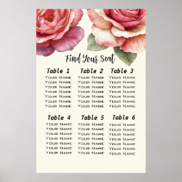 Sjofele Roze Roos Vind Je Plaats Poster
