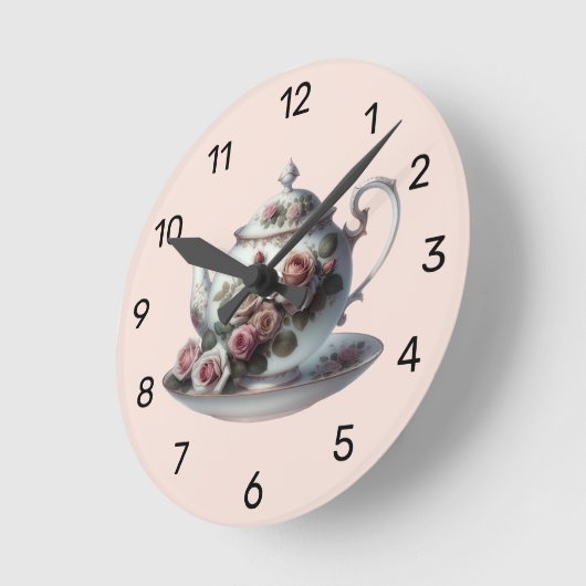 Sjofele Roze Roos Wijnstok Bloemrijke Bruids Thee  Ronde Klok (Hoek)