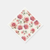 Sjofele Roze Rozen Voor Altijd Servet (Hoek)