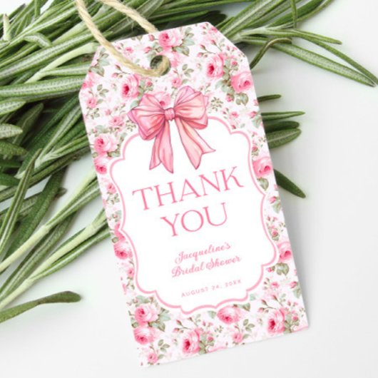 Sjofele Roze Strik Bruiloft Feest Cadeaulabel