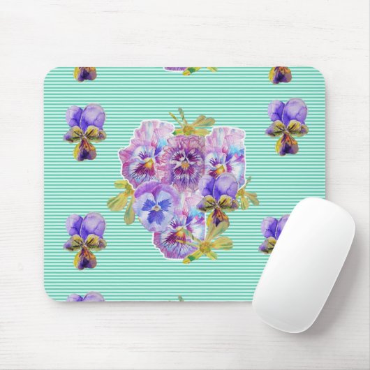 Sjofele turquoise kunst bloem Computer Muismat Pad (Met muis)