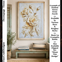 Sjofele Vintage Franse Gipsen Roos FN3L Decoupage