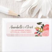 Sjofte Chic Bloem Roze Roze Retouradres Etiket (Insitu)