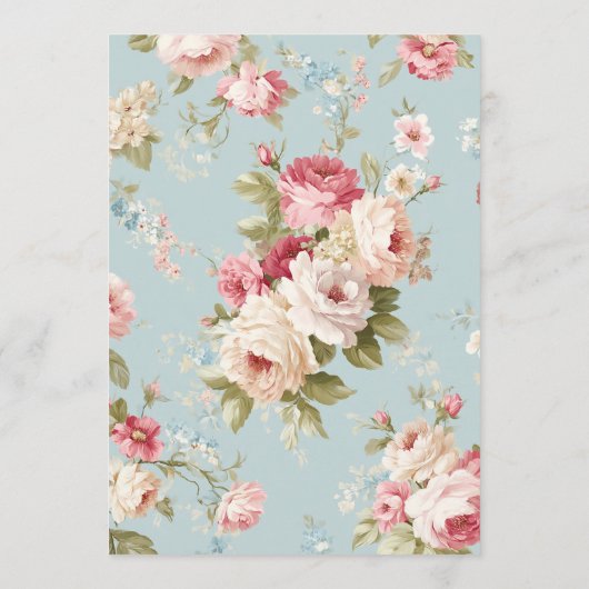 Sjofte chic bloemen menu (Achterkant)