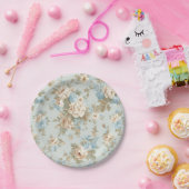 Sjofte chic bloemen papieren bordje (Feest)