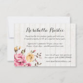 Sjofte Chic Bloemig Landelijk Hout Retro Bedankt (Achterkant)