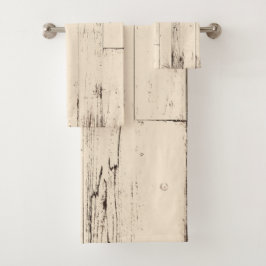 Sjofte Chic Crème Hout Rustieke Boerderij Schuur Bad Handdoek