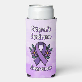 Sjögren's Awareness | Purple Ribbon Seltzer Blikjeskoeler