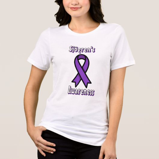 Sjögren's Awareness | Purple Ribbon Tri-Blend Shirt (Voorkant)