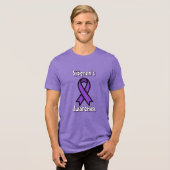 Sjögren's Awareness | Purple Ribbon Tri-Blend Shirt (Voorkant volledig)