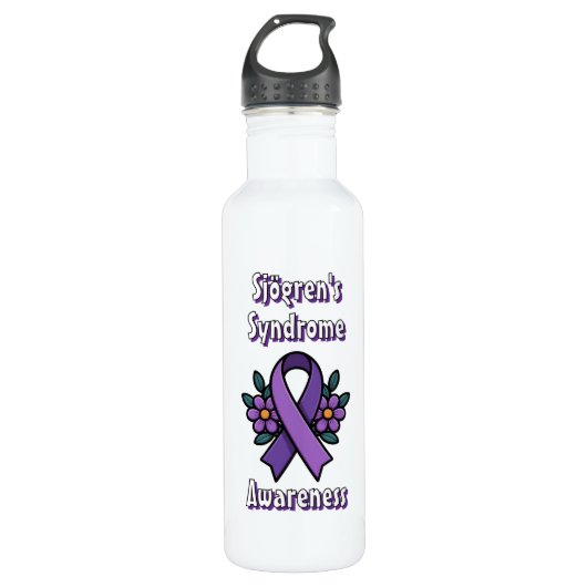 Sjögren's Awareness | Purple Ribbon Waterfles (Voorkant)