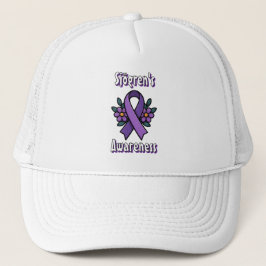 Sjögren's Awareness | Purple Ribbon with flowers Trucker Pet