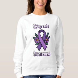 Sjögren's Awareness | Purple Ribbon with flowers Trui