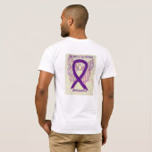Sjogrens Syndrome Awareness Ribbon Angel T-shirt (Achterkant volledig)