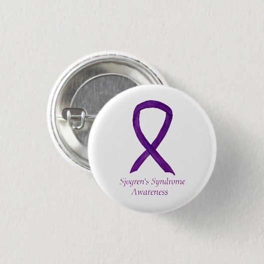 Sjogren's Syndrome Awareness Ribbon Custom Art Pin Ronde Button 3,2 Cm (Voorkant /achterkant)