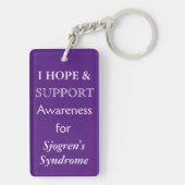 Sjogren's Syndrome Awareness Ribbon Sleutelhanger (achterkant)