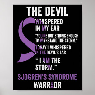 Sjogrens-syndroom bewustzijn lint-down-syndroom poster