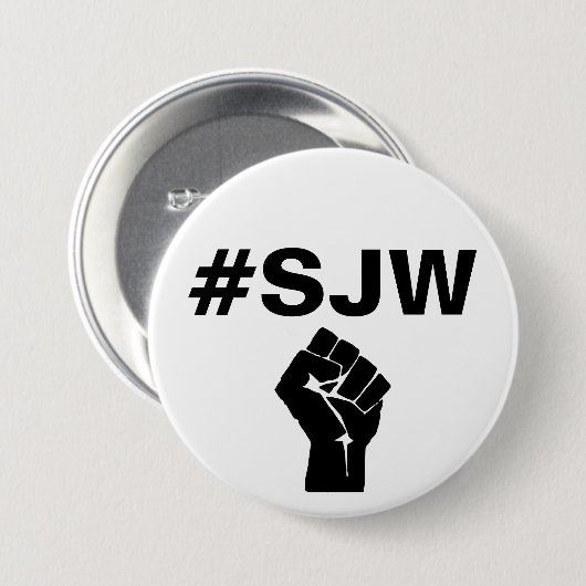 #SJW Social Justice Warrior Ronde Button 7,6 Cm (Voorkant /achterkant)