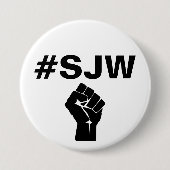 #SJW Social Justice Warrior Ronde Button 7,6 Cm (Voorkant)