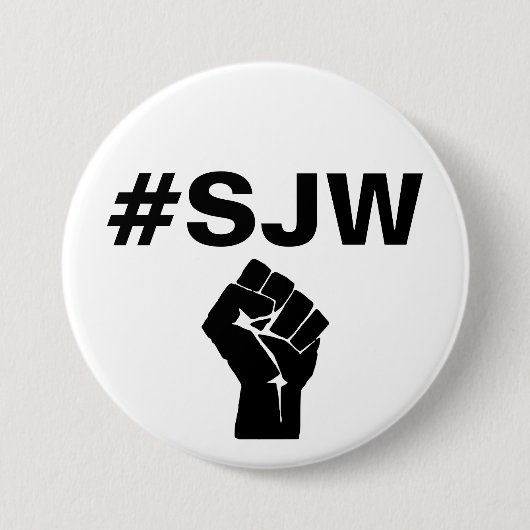 #SJW Social Justice Warrior Ronde Button 7,6 Cm (Voorkant)