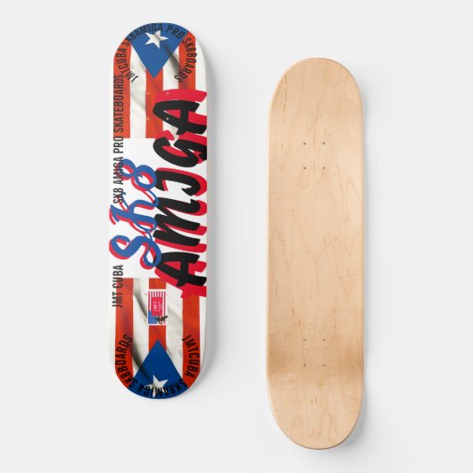 SK8 AMIGA JMT CUBA 8 1/4" Skateboard Deck (Voorkant)