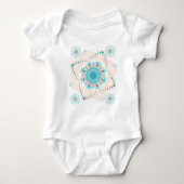 SK8 Aqua bloemige Mandala's  Romper (Voorkant)