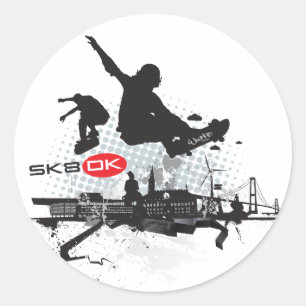 SK8 DK RONDE STICKER