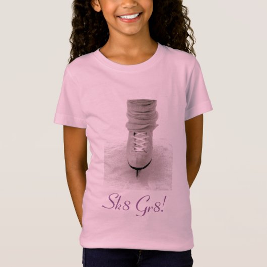 'SK8 Gr8!' T-shirt voor meisjes (Voorkant)