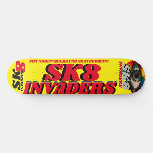 SK8 INVADERS 8 1/4 "Skateboard Deck Persoonlijk Skateboard (Horizontaal)