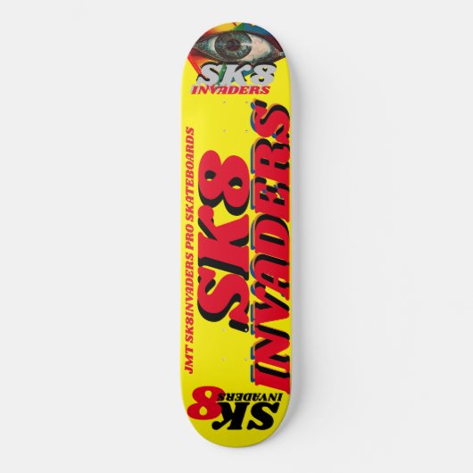 SK8 INVADERS 8 1/4" Skateboard Dek (Voorkant)