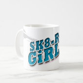 SK8-R GiRL Mug White Koffiemok (Voorkant links)