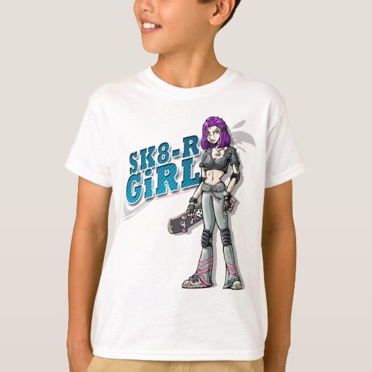 SK8-R Girl Shirt voor meisjes (Voorkant)