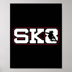 Sk8 Skater Skateboarden Cadeau Design Skate Of Ste Poster