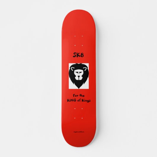 Sk8 voor koning persoonlijk skateboard (Voorkant)