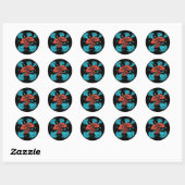 Sk8er Demon Ronde Sticker (Vel)